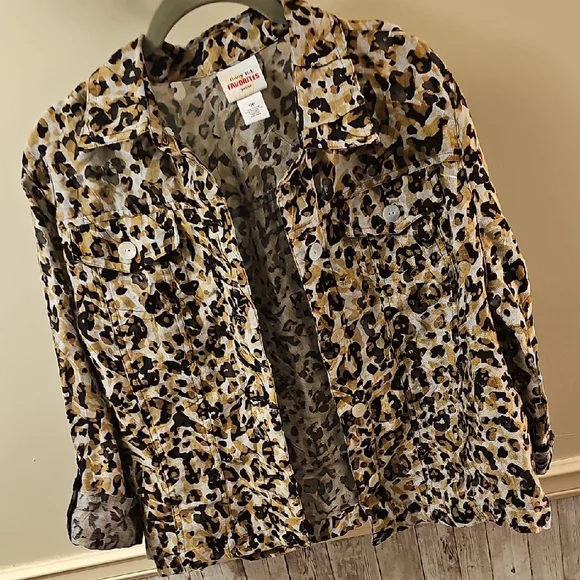 Ruby Rd. Leopard Print Jacket#Z - Picture 1 of 6